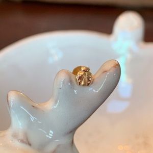 14KYG Single Lucky Ladybug Stud Earring